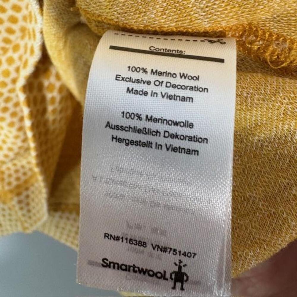 Smartwool Sweater Womens XS Yellow Merino 250 100% Wool 1/4 Zip Mock Neck Knit - Picture 5 of 9